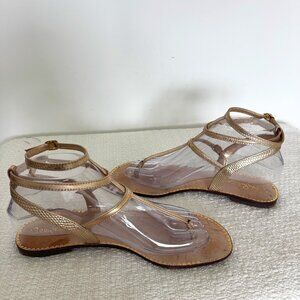 Lilly Pulitzer Gold Gladiator Sandals Size 7.5